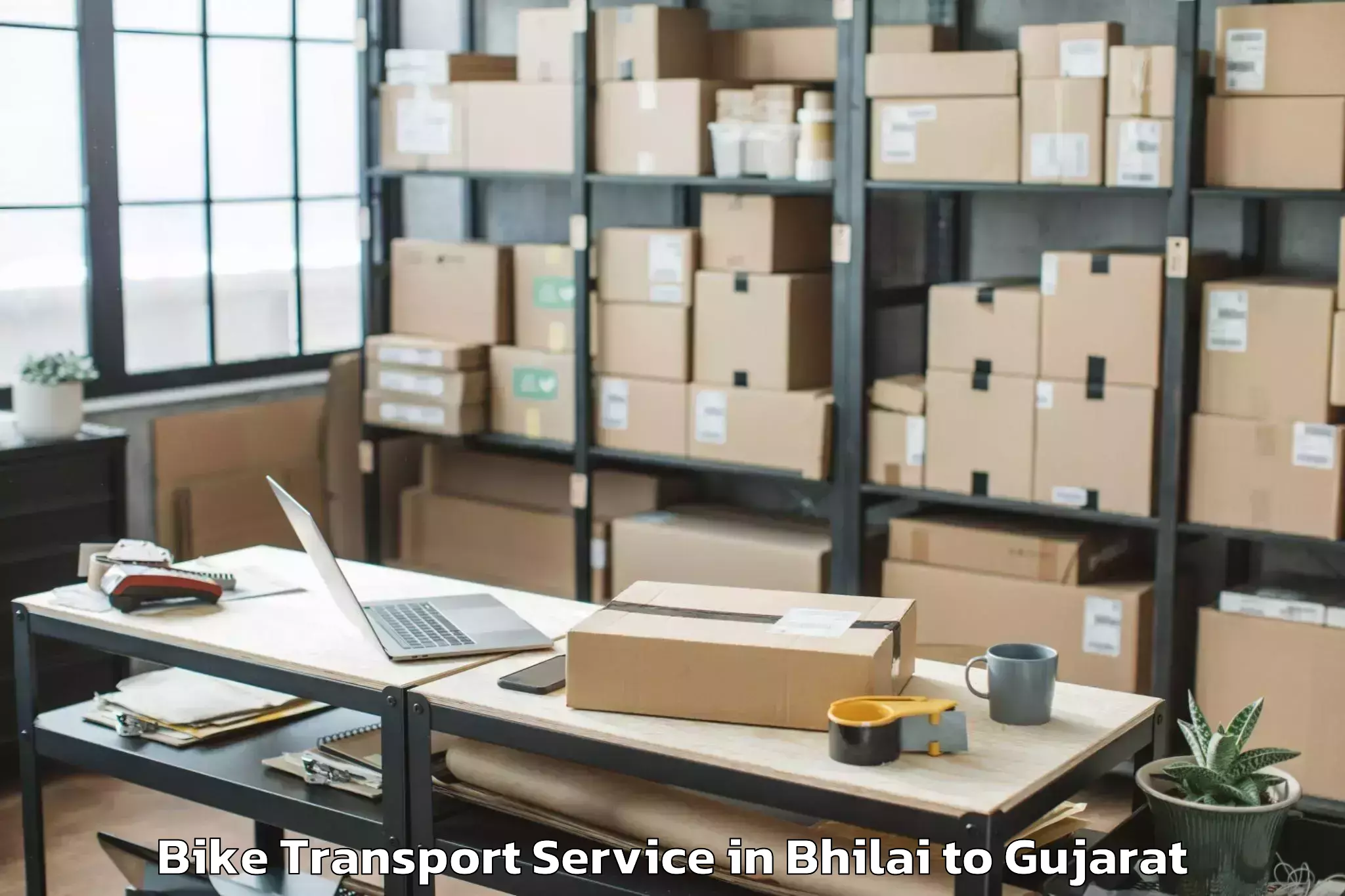 Hassle-Free Bhilai to Petlad Bike Transport